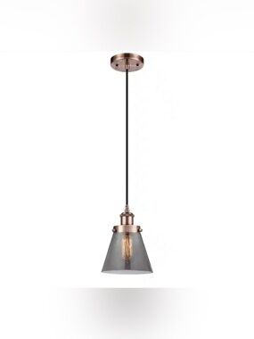 1-Light Mini Pendant Light – Antique Copper Finish